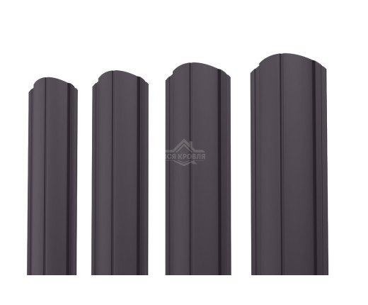 Евроштакетник ПД-образный фигурный 0.5 MAT RAL 8019