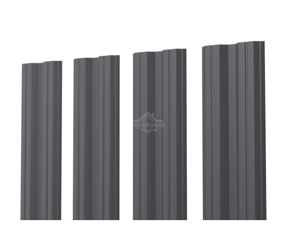 Евроштакетник М-образный 0.45 Texture RAL 7024