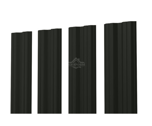 Евроштакетник М-образный 0.45 Texture RAL 9005