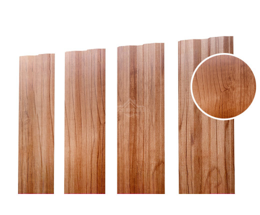 Евроштакетник М-образный 0.5 Printech Светлое дерево