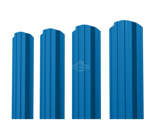 Евроштакетник П-образный фигурный 0.5 MAT RAL 5005