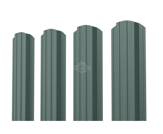 Евроштакетник П-образный фигурный 0.5 Полиэстер RAL 7005