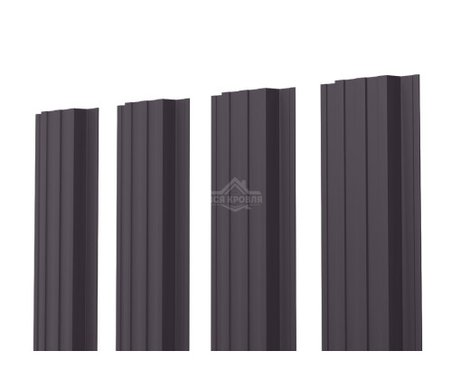 Евроштакетник П-образный прямой 0.5 MAT RAL 8019