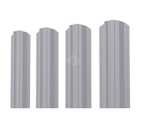Евроштакетник П-Премиум фигурный 0.35 Полиэстер RAL 7004
