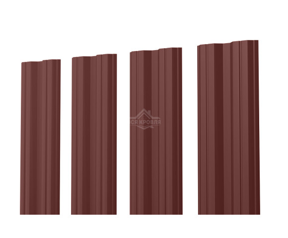 Евроштакетник М-образный 0.45 Texture RAL 8017