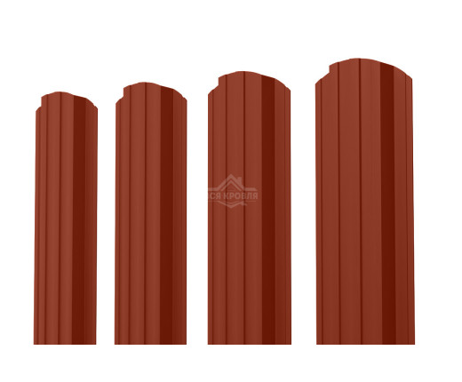Евроштакетник П-образный фигурный 0.4 Полиэстер RAL 3009