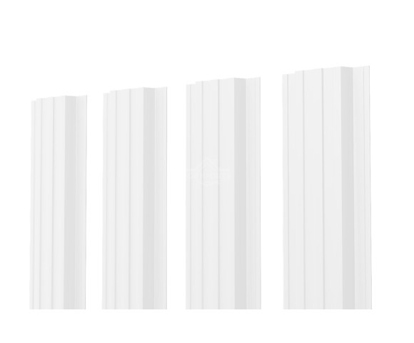 Евроштакетник П-образный прямой 0.5 Полиэстер RAL 9003