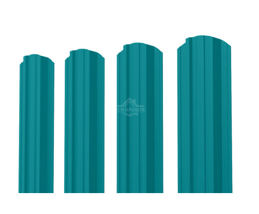 Евроштакетник П-Премиум фигурный 0.5 Полиэстер RAL 5021