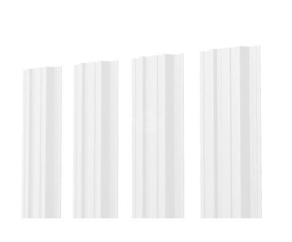 Евроштакетник П-Премиум прямой 0.4 Полиэстер RAL 9003