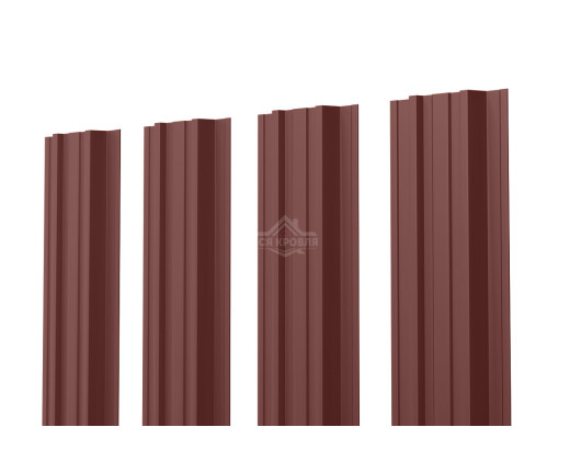 Евроштакетник П-Премиум прямой 0.45 Texture RAL 8017