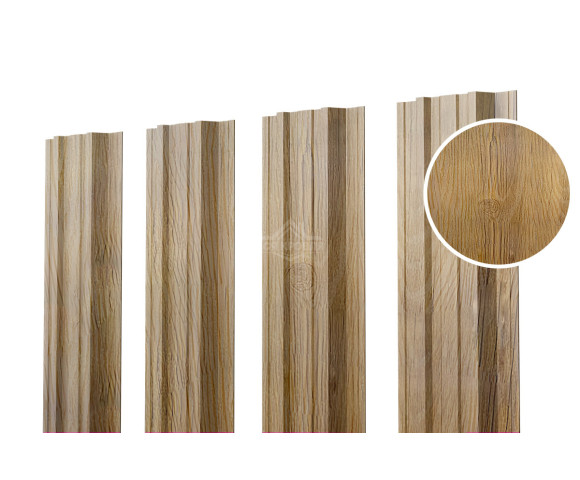 Евроштакетник П-Премиум прямой 0.5 Printech Каштан