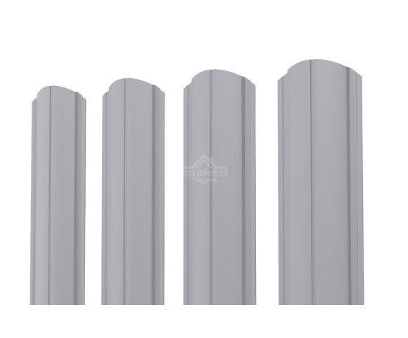Евроштакетник ПД-образный фигурный 0.4 Полиэстер двусторонний RAL 7004