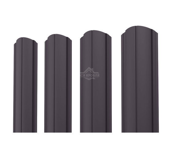 Евроштакетник ПД-образный фигурный 0.45 Полиэстер RAL 8019