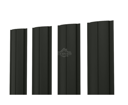 Евроштакетник ПД-образный прямой 0.5 MAT RAL 9005