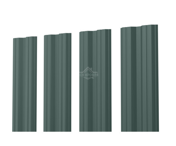 Евроштакетник М-образный 0.5 Полиэстер RAL 7005
