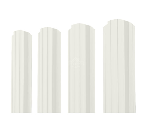 Евроштакетник П-образный фигурный 0.5 Полиэстер RAL 9002