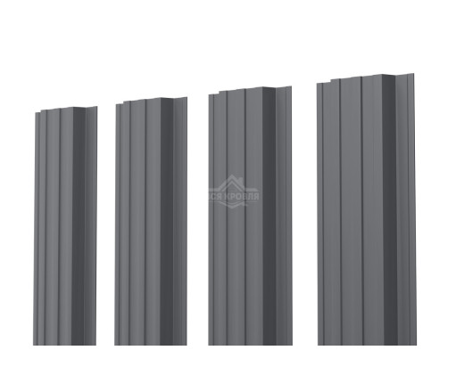Евроштакетник П-образный прямой 0.4 Полиэстер RAL 7024