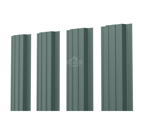 Евроштакетник П-образный прямой 0.5 Полиэстер RAL 7005