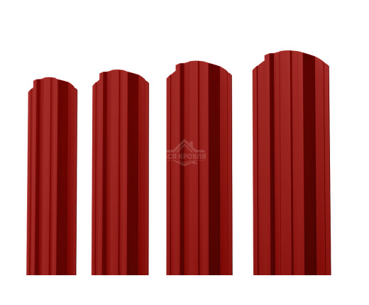 Евроштакетник П-Премиум фигурный 0.4 Полиэстер RAL 3011