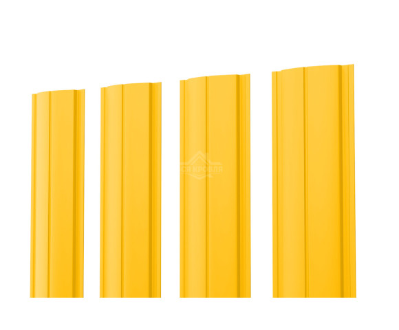 Евроштакетник ПД-образный прямой 0.5 Полиэстер RAL 1018