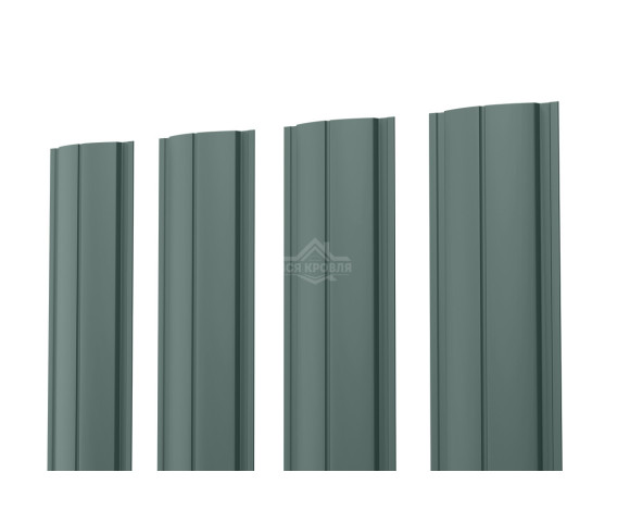 Евроштакетник ПД-образный прямой 0.5 Полиэстер RAL 7005