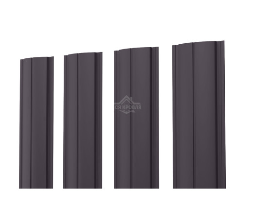 Евроштакетник ПД-образный прямой 0.5 Полиэстер RAL 8019