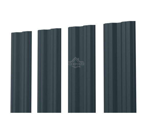 Евроштакетник М-образный 0.5 Полиэстер RAL 7016