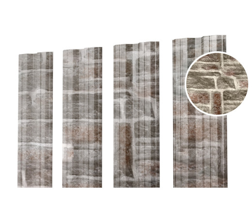 Евроштакетник М-образный 0.5 Printech Камень песчаник