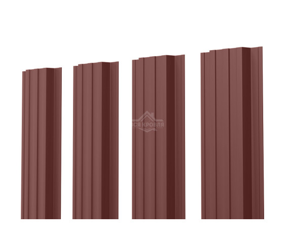Евроштакетник П-образный прямой 0.35 Полиэстер RAL 8017