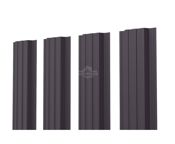 Евроштакетник П-образный прямой 0.45 Полиэстер RAL 8019