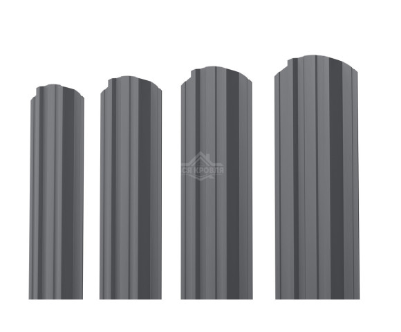 Евроштакетник П-Премиум фигурный 0.45 Texture RAL 7024