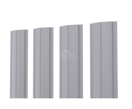 Евроштакетник ПД-образный прямой 0.35 Полиэстер RAL 7004