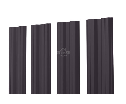 Евроштакетник М-образный 0.4 Полиэстер RAL 8019