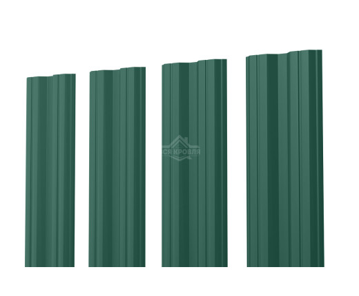 Евроштакетник М-образный 0.5 MAT RAL 6005