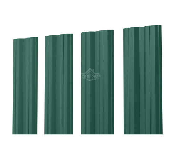 Евроштакетник М-образный 0.5 MAT RAL 6005