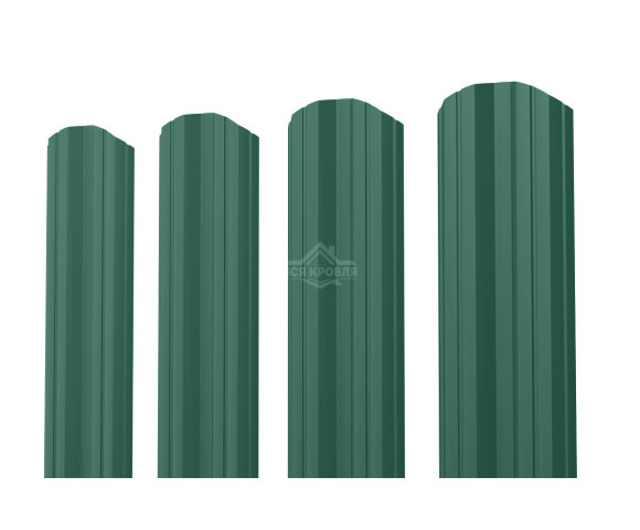 Евроштакетник М-образный фигурный 0.4 Полиэстер RAL 6005
