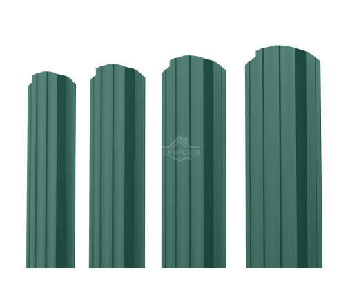 Евроштакетник П-образный фигурный 0.45 Полиэстер двусторонний RAL 6005