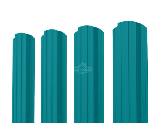 Евроштакетник П-образный фигурный 0.5 Полиэстер RAL 5021
