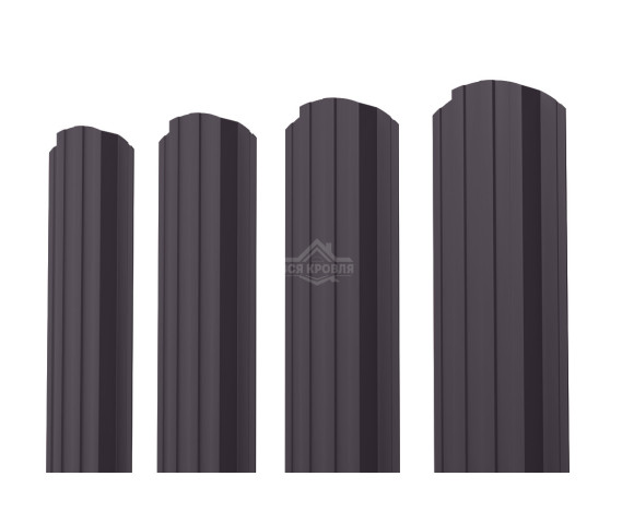 Евроштакетник П-образный фигурный 0.5 Полиэстер RAL 8019