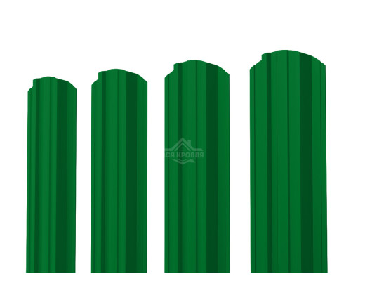 Евроштакетник П-Премиум фигурный 0.5 Полиэстер RAL 6002