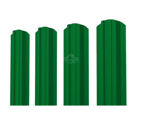 Евроштакетник П-Премиум фигурный 0.5 Полиэстер RAL 6002