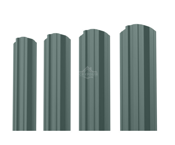 Евроштакетник П-Премиум фигурный 0.5 Полиэстер RAL 7005