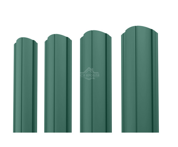 Евроштакетник ПД-образный фигурный 0.45 Полиэстер RAL 6005