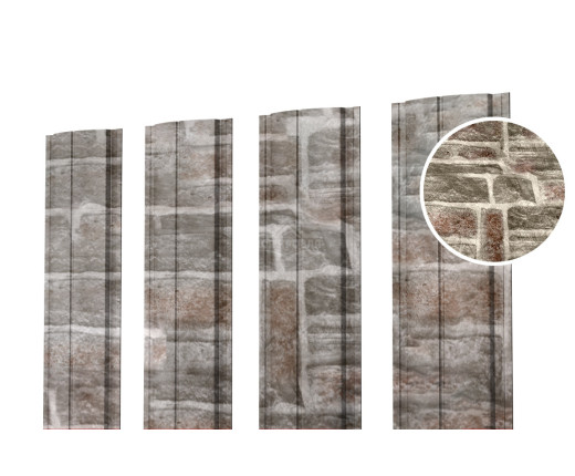 Евроштакетник ПД-образный прямой 0.5 Printech Камень песчаник