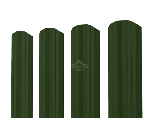 Евроштакетник М-образный фигурный 0.5 Полиэстер RAL 6020