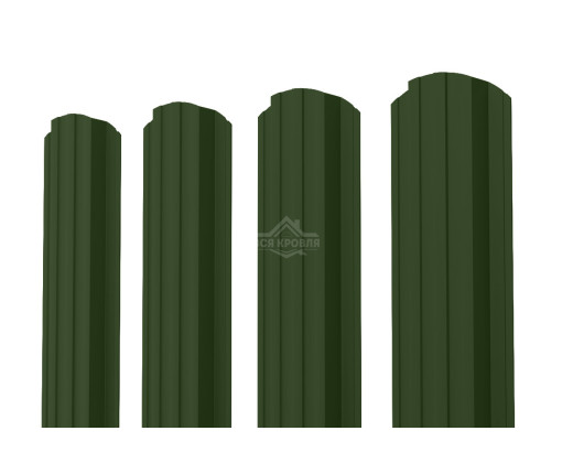 Евроштакетник П-образный фигурный 0.45 Полиэстер RAL 6020