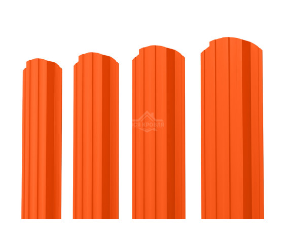 Евроштакетник П-образный фигурный 0.5 Полиэстер RAL 2004