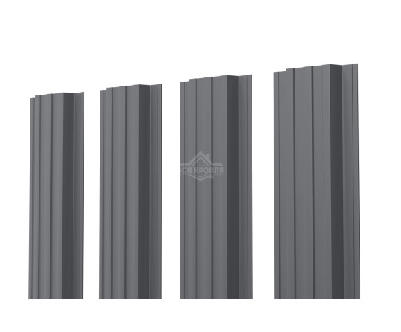 Евроштакетник П-образный прямой 0.5 MAT RAL 7024