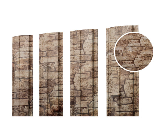 Евроштакетник ПД-образный прямой 0.5 Printech Дикий камень