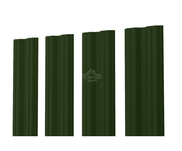 Евроштакетник М-образный 0.45 Полиэстер RAL 6020